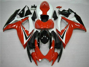 Cheapest 2006-2007 Red White Suzuki GSXR 600/750 Motorcycle Fairings Kits UK