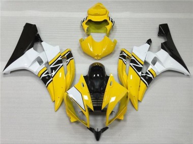 Cheapest 2006-2007 Yellow White Black Yamaha YZF R6 Motorbike Fairing Kits UK