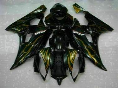 Cheapest 2006-2007 Black Yamaha YZF R6 Bike Fairing Kit UK