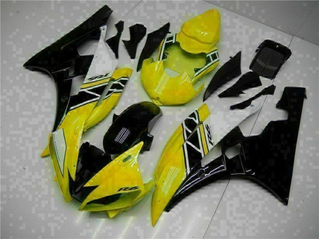 Cheapest 2006-2007 Yellow Black Yamaha YZF R6 Motorcycle Fairing Kit UK