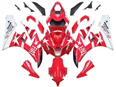 Cheapest 2006-2007 Red White Star Fiat Yamaha YZF R6 Motorbike Fairings UK