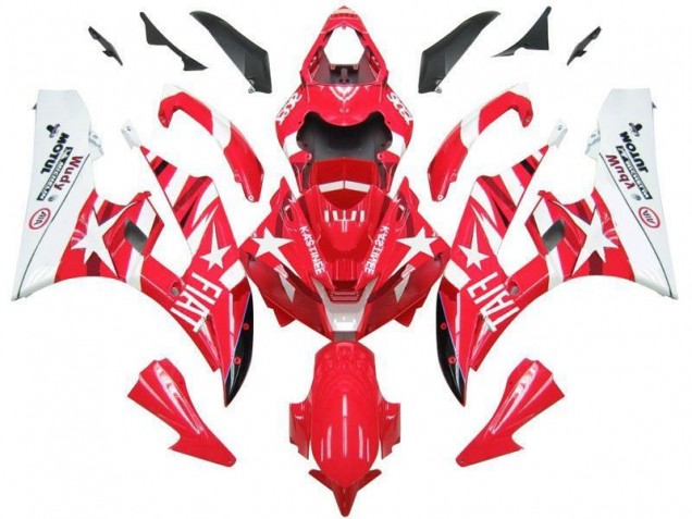 Cheapest 2006-2007 Red White Star Fiat Yamaha YZF R6 Motorbike Fairings UK Cheapest 2006-2007 Red White Star Fiat Yamaha YZF R6 Motorbike Fairings UK