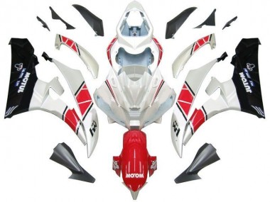 Cheapest 2006-2007 White Red Black Yamaha YZF R6 Bike Fairings UK