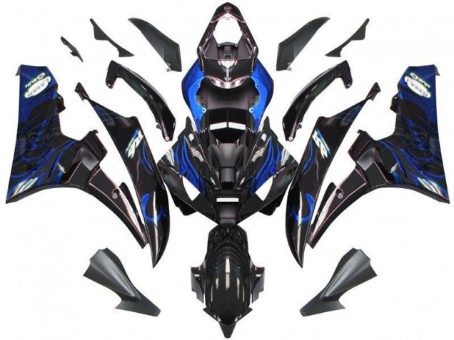 Cheapest 2006-2007 Black Blue Flame Yamaha YZF R6 Motor Bike Fairings UK Cheapest 2006-2007 Black Blue Flame Yamaha YZF R6 Motor Bike Fairings UK