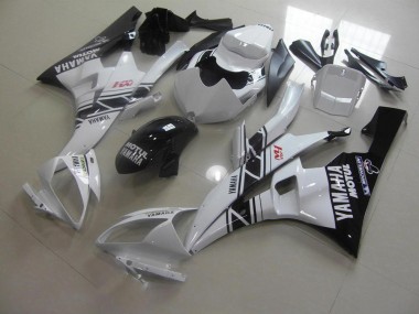 Cheapest 2006-2007 Black White Yamaha YZF R6 Motorcycle Fairing Kits UK