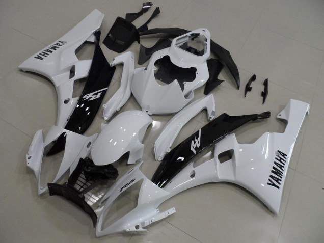 Cheapest 2006-2007 White and Black Yamaha YZF R6 Replacement Motorcycle Fairings UK
