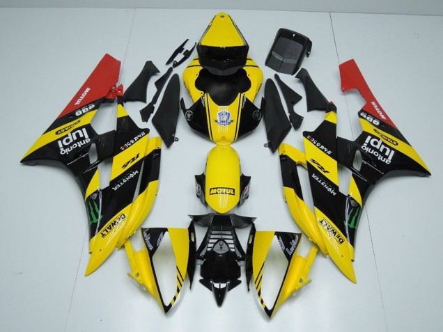 Cheapest 2006-2007 Yellow Black Monster Yamaha YZF R6 Motorcycle Bodywork UK