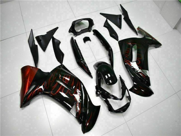 Cheapest 2006-2008 Red Flame Kawasaki EX650 Motorcycle Fairing UK Cheapest 2006-2008 Red Flame Kawasaki EX650 Motorcycle Fairing UK