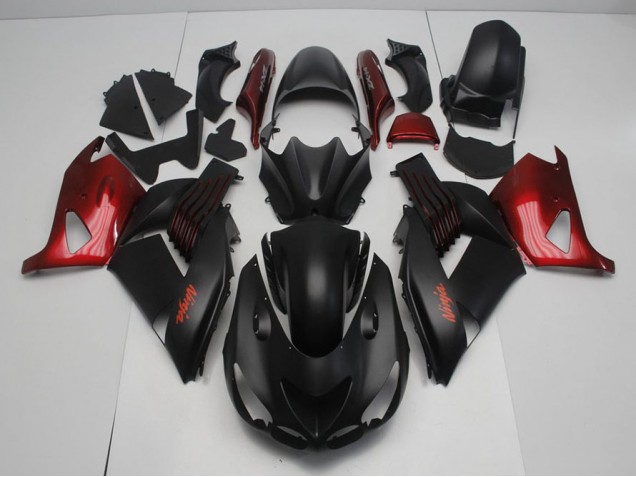 Cheapest 2006-2011 Matte Black and Red Kawasaki ZX14R ZZR1400 Motorcycle Fairing Kit UK Cheapest 2006-2011 Matte Black and Red Kawasaki ZX14R ZZR1400 Motorcycle Fairing Kit UK