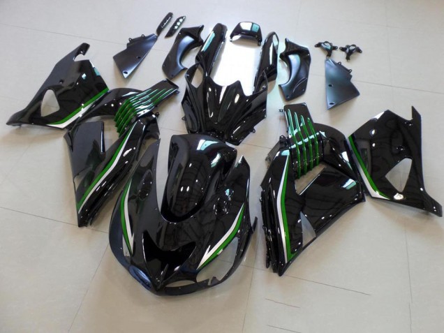 Cheapest 2006-2011 Glossy Black with Green Line Kawasaki ZX14R ZZR1400 Motor Bike Fairings UK Cheapest 2006-2011 Glossy Black with Green Line Kawasaki ZX14R ZZR1400 Motor Bike Fairings UK