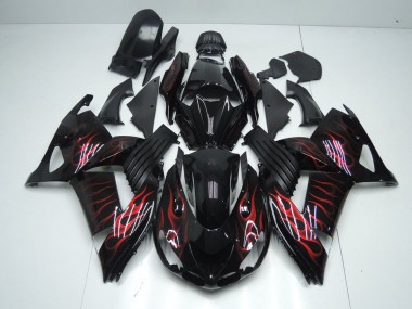Cheapest 2006-2011 Red Flame Kawasaki ZX14R ZZR1400 Motorcycle Bodywork UK