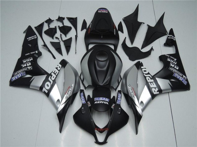 Cheapest 2007-2008 Silver Repsol Black Honda CBR600RR Bike Fairings UK