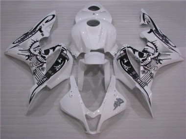 Cheapest 2007-2008 Black White Honda CBR600RR Replacement Motorcycle Fairings UK