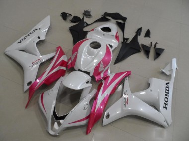 Cheapest 2007-2008 Pearl White with Pink Honda CBR600RR Motorbike Fairing UK