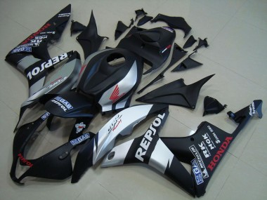 Cheapest 2007-2008 Matte Black Silver Repsol Honda CBR600RR Motor Bike Fairings UK