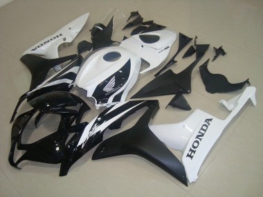 Cheapest 2007-2008 Matte Black White Honda CBR600RR Bike Fairing Kit UK
