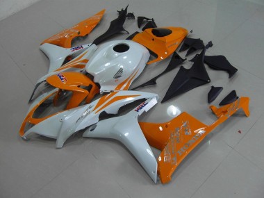 Cheapest 2007-2008 Pearl White Orange Honda CBR600RR Motorcylce Fairings UK