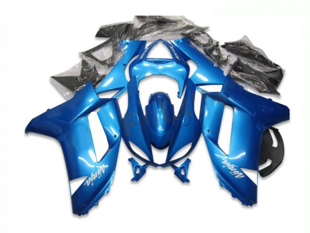 Cheapest 2007-2008 Blue Kawasaki ZX6R Bike Fairing Kit UK