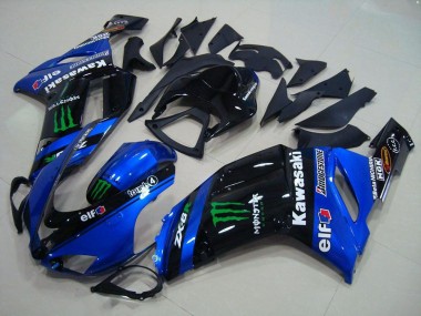 Cheapest 2007-2008 Blue Monster Kawasaki ZX6R Motorbike Fairings UK