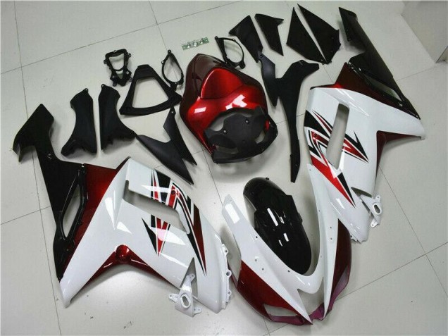 Cheapest 2007-2008 White Black Red Kawasaki ZX6R Motorbike Fairings UK Cheapest 2007-2008 White Black Red Kawasaki ZX6R Motorbike Fairings UK