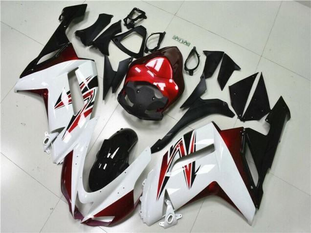 Cheapest 2007-2008 White Black Red Kawasaki ZX6R Motorbike Fairings UK Cheapest 2007-2008 White Black Red Kawasaki ZX6R Motorbike Fairings UK