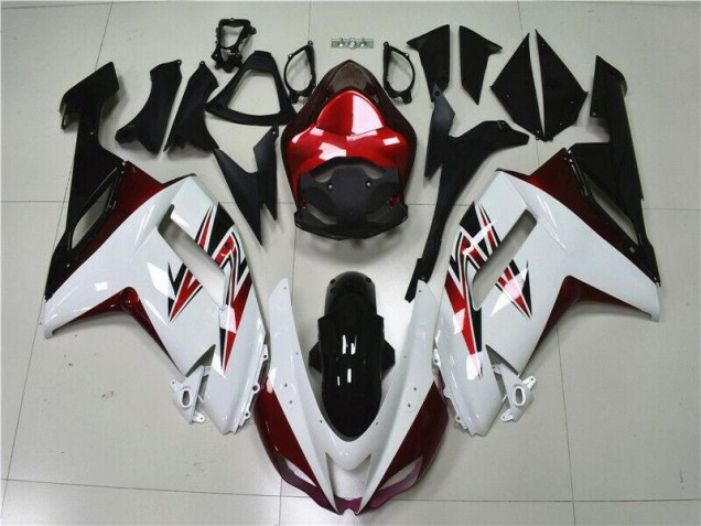 Cheapest 2007-2008 White Black Red Kawasaki ZX6R Motorbike Fairings UK Cheapest 2007-2008 White Black Red Kawasaki ZX6R Motorbike Fairings UK