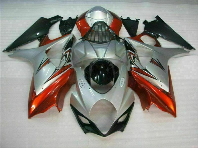 Cheapest 2007-2008 Brown Silver Suzuki GSXR 1000 K7 Motorbike Fairings UK