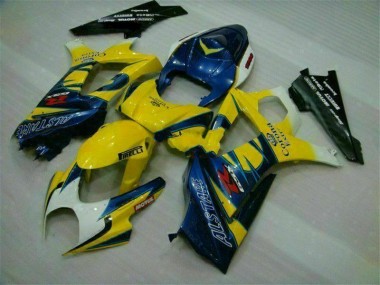 Cheapest 2007-2008 Yellow Suzuki GSXR 1000 K7 Motorbike Fairing Kits UK