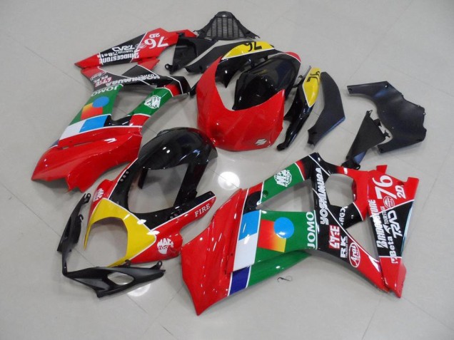 Cheapest 2007-2008 Red and Green Suzuki GSXR 1000 K7 Motorcycle Fairings Kits UK Cheapest 2007-2008 Red and Green Suzuki GSXR 1000 K7 Motorcycle Fairings Kits UK
