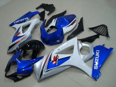 Cheapest 2007-2008 White Blue Suzuki GSXR 1000 K7 Motor Fairings UK