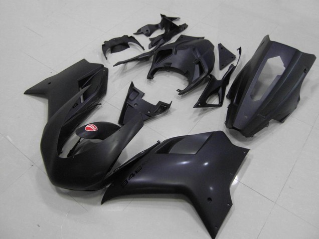 Cheapest 2007-2014 Matte Black Racing Verision Ducati 848 1098 1198 Bike Fairings UK