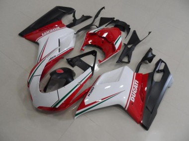 Cheapest 2007-2014 Red White Ducati 848 1098 1198 Replacement Motorcycle Fairings UK