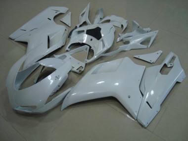 Cheapest 2007-2014 Glossy White Ducati 848 1098 1198 Moto Fairings UK