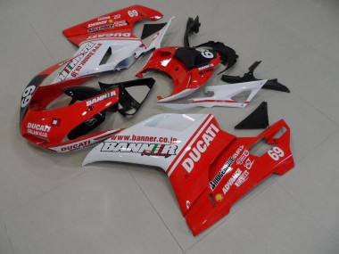 Cheapest 2007-2014 Orange Banner 69 Ducati 848 1098 1198 Replacement Fairings UK