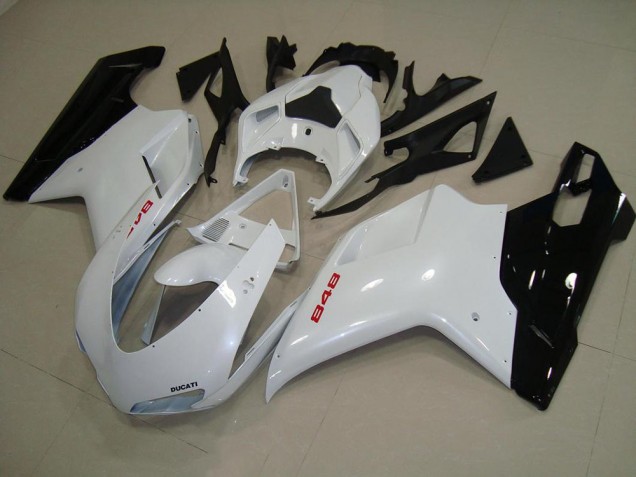Cheapest 2007-2014 Pearl White Black Ducati 848 1098 1198 Motorcycle Fairing Kits UK Cheapest 2007-2014 Pearl White Black Ducati 848 1098 1198 Motorcycle Fairing Kits UK