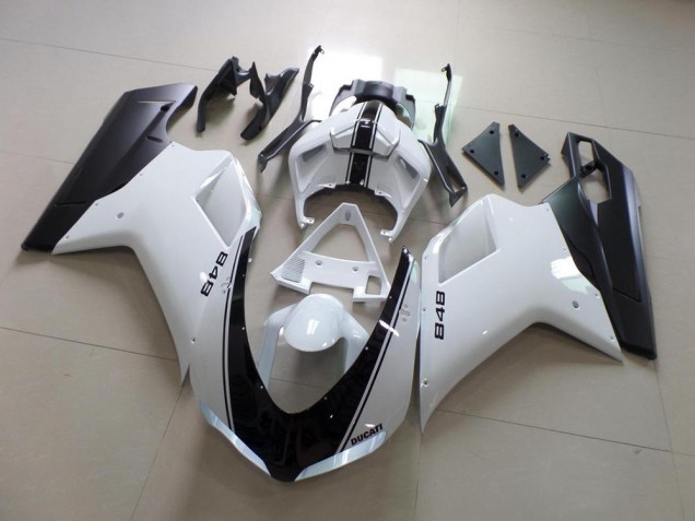 Cheapest 2007-2014 White and Black Stripe Ducati 848 1098 1198 Replacement Fairings UK Cheapest 2007-2014 White and Black Stripe Ducati 848 1098 1198 Replacement Fairings UK