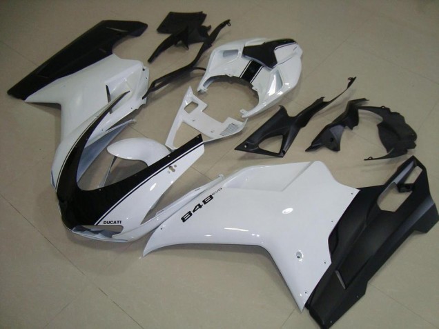 Cheapest 2007-2014 White Matte Black Ducati 848 1098 1198 Motorcycle Fairing UK Cheapest 2007-2014 White Matte Black Ducati 848 1098 1198 Motorcycle Fairing UK