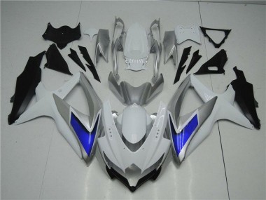 Cheapest 2008-2010 White Silver Blue Suzuki GSXR 600/750 Motorcycle Fairings Kit UK