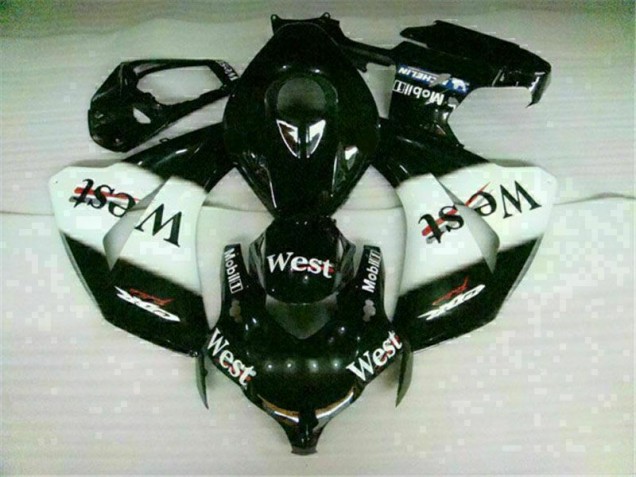 Cheapest 2008-2011 White Black West Honda CBR1000RR Motorbike Fairing Kits & Plastics UK