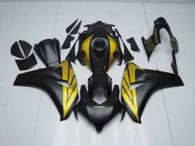 Cheapest 2008-2011 Matte Black and Gold Honda CBR1000RR Bike Fairings UK