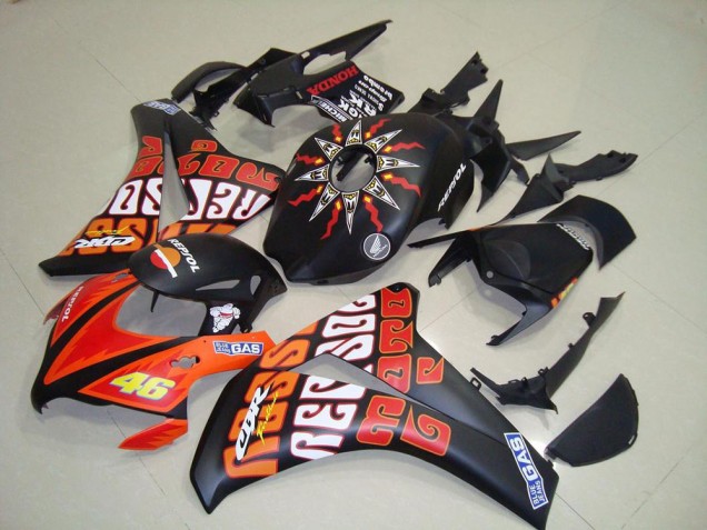 Cheapest 2008-2011 Rossi Matte Black Honda CBR1000RR Motorcycle Replacement Fairings UK Cheapest 2008-2011 Rossi Matte Black Honda CBR1000RR Motorcycle Replacement Fairings UK