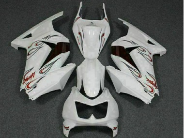 Cheapest 2008-2012 White Red Kawasaki EX250 Motorcylce Fairings UK