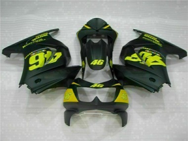 Cheapest 2008-2012 Black Yellow 46 Kawasaki EX250 Motorcycle Fairings Kit UK