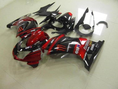 Cheapest 2008-2012 Candy Red Monster Kawasaki ZX250R Motorbike Fairing UK