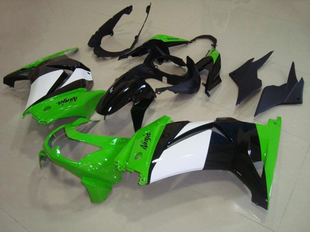 Cheapest 2008-2012 Green White Black Kawasaki ZX250R Replacement Motorcycle Fairings UK Cheapest 2008-2012 Green White Black Kawasaki ZX250R Replacement Motorcycle Fairings UK