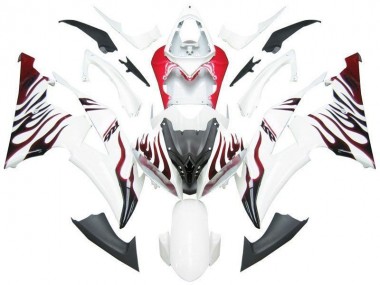 Cheapest 2008-2016 White Red Flame R6 Yamaha YZF R6 Motorbike Fairing UK