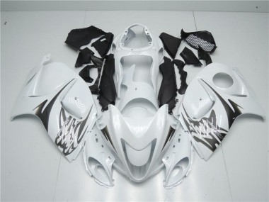 Cheapest 2008-2019 White Suzuki GSXR 1300 Hayabusa Replacement Motorcycle Fairings UK