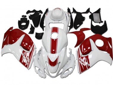 Cheapest 2008-2019 White Red Suzuki GSXR 1300 Hayabusa Replacement Fairings UK