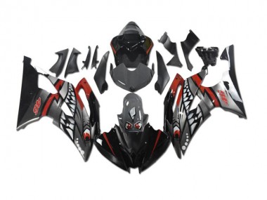 Cheapest 2008-2016 Grey Red Shark Yamaha YZF R6 Motorbike Fairing UK