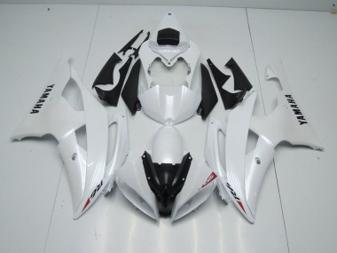 Cheapest 2008-2016 Pearl White and Red Sticker Yamaha YZF R6 Motorcycle Fairings Kits UK